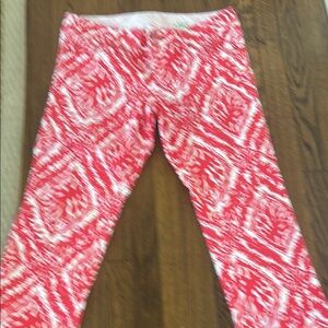 Lily Pulitzer Women's pink Patterned Pants size 10. Like new